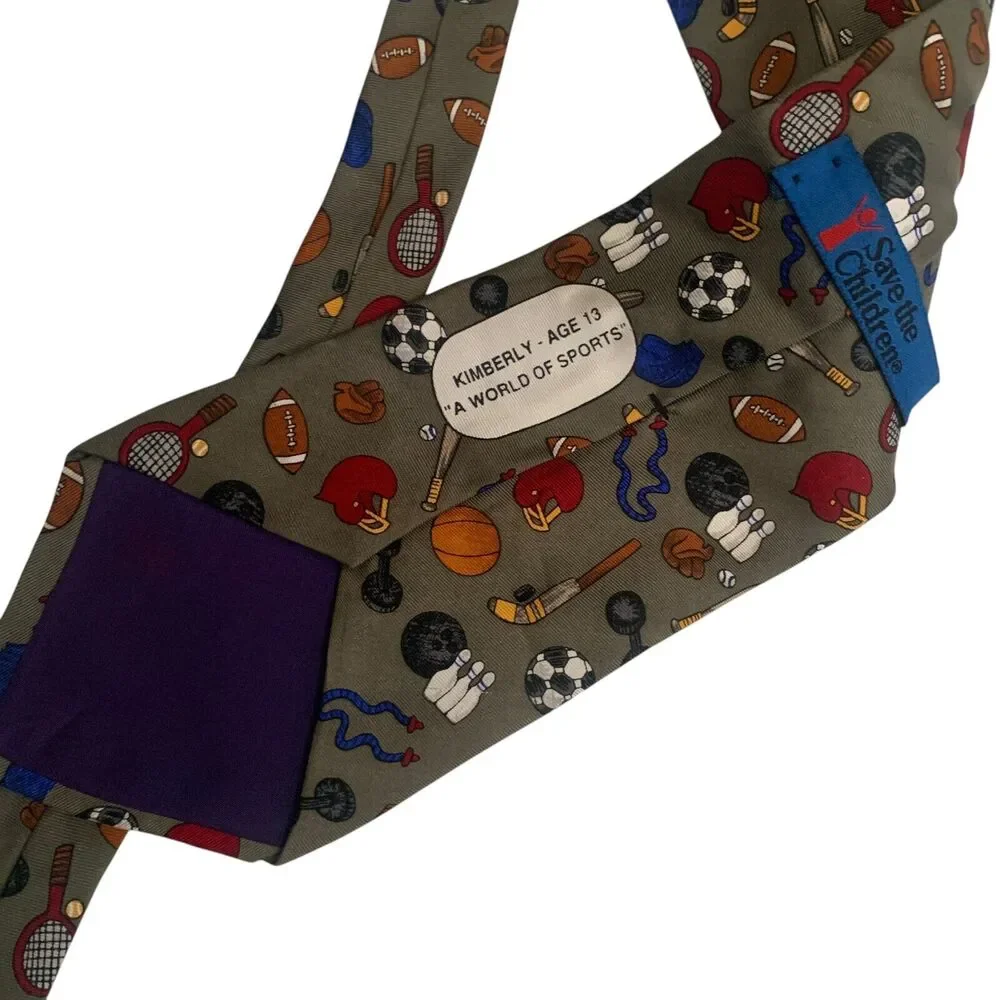 Save the Children Tie Lot Of 2 A World Of Sports children Born Around The World